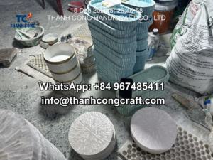 Sous-verres en nacre fabriqués à la main en gros, parfaits pour les cadeaux arabes et la décoration intérieure de luxe - Product Image 6