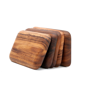 Assiettes en bois d'acacia au design attrayant, styles variés, assiettes de service pour collations, décoration de table de luxe, vaisselle en bois - Product Image 6