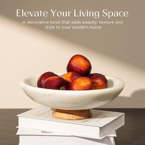 Cuencos Decorativos de Mármol de Alta Calidad para Decoración del Hogar y Cocina, Cuenco Multifuncional para Servir en Diwali y Ramadán, Diseño Moderno - Product Image 6