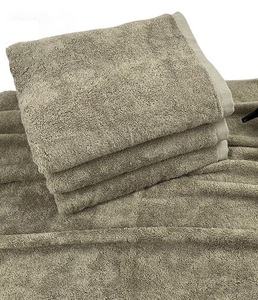Serviettes de bain en coton tissé 100% naturel de qualité supérieure, écologiques, en dobby, tailles personnalisées, étiquette privée, ensembles de serviettes pour hôtels - Product Image 6
