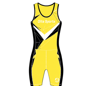 Yellow Black and White Rowing Champ Suit <b>Mens</b> Sleeveless Competition Uniform Performance Racing Singlet Custom Wholesale Team - Product Image 2