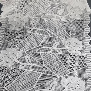 Cinta Elástica de Encaje Floral de 21 cm, Ligera, de Nailon y Spandex, Tejido Elástico de Punto, Color Personalizado para Vestidos de Novia y Lencería - Product Image 4