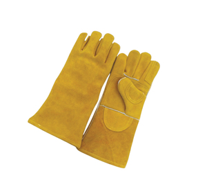 ถุงมือเชื่อมทองคำคุณภาพสูง ทนความร้อนสูง ป้องกันการบาด ป้องกันการกระแทก ระบายอากาศได้ดี บุด้วยผ้าฟลีซ ยี่ห้อโฮลี่ ไซน์ส์ อินเตอร์เนชั่นแนล - Product Image 6