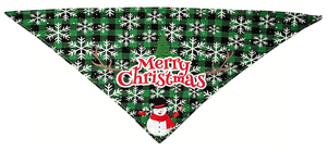 Wholesale Plain <b>Red</b> Green Christmas Pattern Triangle Bandana Festive <b>Scarf</b> - Product Image 2