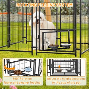 Cuccia per Cani da Esterno Resistente 1.29m x 1.16m x 1.47m, Protezione per Tutte le Condizioni Atmosferiche, Gabbia in Rete Saldata con Chiusura di Sicurezza, Misura XL - Product Image 6