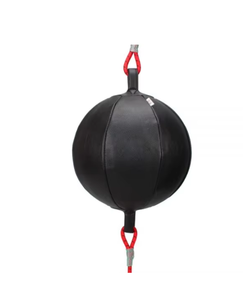Sac de frappe lourd en PU, durable, équipement d'entraînement universel, design rond noir avec crochets rouges, sacs de vitesse pour la maison - Product Image 4