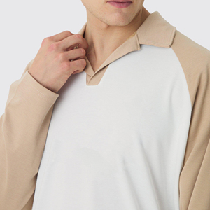 Polos à manches longues pour hommes, best-sellers, 100% coton, logo imprimé personnalisé, coupe ample, style hip hop, polos personnalisés pour hommes - Product Image 6