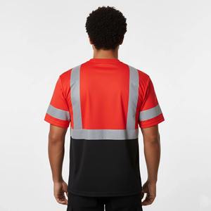 Hi-<b>Vis</b> Safety Work <b>T</b>-<b>Shirt</b> Breathable Mesh <b>High</b> Visibility Reflective Working <b>T</b> <b>Shirt</b> - Product Image 2