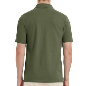 เสื้อโปโลคุณภาพสูง สีพื้น ผ้าฝ้าย/โพลีเอสเตอร์ เสื้อโปโลแบบกำหนดเอง เสื้อยูนิฟอร์มทำงาน เสื้อโปโลสำหรับตีกอล์ฟ - Product Image 2