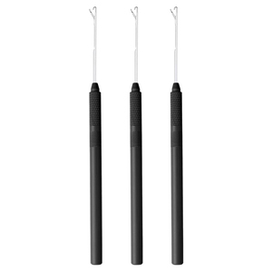 Agujas de Gancho de 3 Puntas con Mango Negro para Micro Anillos de Silicona, Cuentas, Extensiones de Cabello y Extensiones de Plumas - Product Image 1