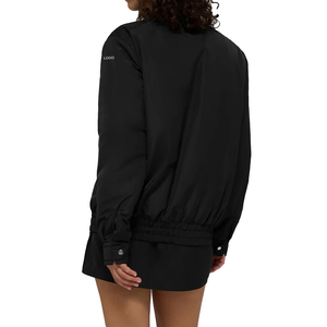 Trendy Women's Oversized Bomber Jacket Lightweight Zip Up Streetwear Coat Relaxed Fit Fashion custom Outerwear OEM manufacturer - Product Image 2