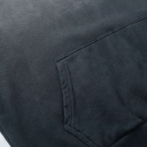Sudadera con capucha oversize para hombre, estilo vintage, con lavado ácido, de felpa francesa gruesa, con cremallera, teñido liso, para invierno, estilo urbano, color personalizado - Product Image 5