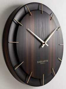 Reloj de Pared de Cuarzo de Madera Vintage, Diseño Clásico Art Deco para Bodas - Product Image 5