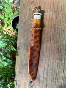 Damascus Steel Drop Point <b>Knife</b> Blade 0.6mm Thickness Bevel Edge <b>Kitchen</b> <b>Knife</b> Single Blade DIY Grade - Product Image 3