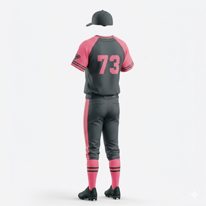 Pantalon de baseball pour homme en jersey 100 % polyester, anti-rides, respirant, sans manches, entièrement boutonné, avec logo personnalisé sublimé sur le devant - Product Image 1