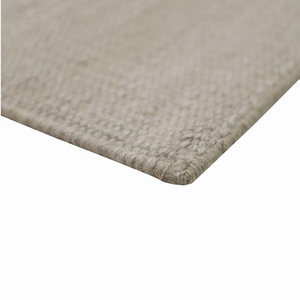 Alfombra DECORDEC Personalizada de Lana Beige Marfil, Texturizada, Antideslizante, Ecológica, Hecha a Mano, con Borde Floral Geométrico en Relieve - Product Image 5