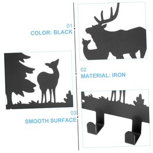 CIFbuy Eleganti ganci appendiabiti da parete in metallo Kathy, in ferro con design a luna, nuvola e cervo, aggiungono un tocco di stile naturale alla tua casa - Product Image 4