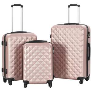 Ensemble de valises rigides en ABS rose gold, collection de bagages 3 pièces - Product Image 1