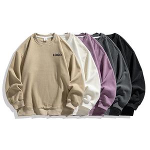 Ultra Heavyweight 500GSM Boxy Sweatshirt Oversized Pullover Unbranded Cotton Fleece Winter Warm Plain Private Label Apparel OEM - Product Image 1