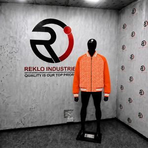 Veste universitaire orange élégante et tendance, imprimé lettres, fermeture éclair en polaire, légère, athlétique, manches longues, mode urbaine - Product Image 3