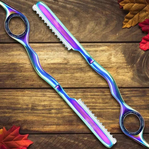 Kit de Afeitado Profesional con Cuchilla Rotatoria de Plasma Multicolor, Mango Ergonómico y Peine para Salón de Belleza - Product Image 6
