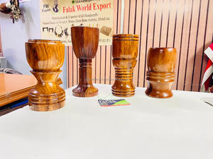 <b>Rustic</b> Mug Shaped Wooden Incense Burner Featuring Perforated Black Metal Band And Durable Liner Interior <b>Home</b> <b>Decoration</b> By FWE - Product Image 3