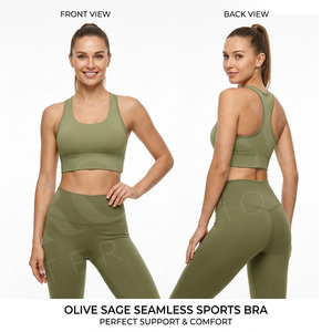 Polyester Spandex Custom Fabric Sports <b>Bra</b> High Support Yoga Gym Fitness Racerback Workout Breathable Elastic Stretch Sports <b>Bra</b> - Product Image 3