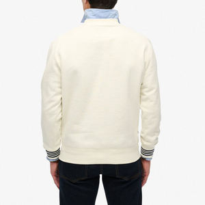 Venta Directa de Fábrica, Sudadera con Puños Acanalados para Hombre, 100% Algodón, Manga Larga, Corte Holgado, Cuello Redondo - Product Image 3