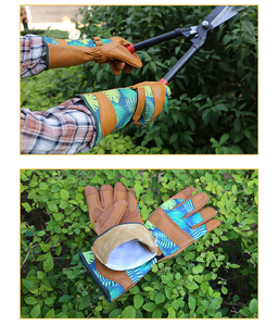 ถุงมือทำสวนหนังพรีเมียม แขนยาว ลายดอกไม้ ป้องกันหนาม สำหรับผู้หญิง ป้องกันมือขณะทำงานในสวน - Product Image 5