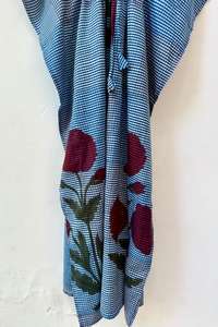 Robe longue kaftan en coton à motifs floraux indiens, idéale pour la plage, adaptée à la maternité, et parfaite pour se détendre - Product Image 5