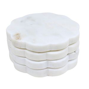 Polished Marble <b>Coasters</b> With Elegant Finish <b>For</b> Serving Tea Coffee And Cold <b>Drinks</b> In Stylish And Modern Way - Product Image 6