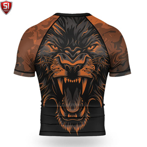Maillot de compression unisexe à manches courtes, imprimé, séchage rapide, en Spandex/Polyester, léger, pour le sport - Product Image 3