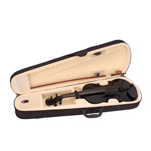 Nuovo custodia per violino acustico 4/4 nero con archetto e resina per musicisti professionisti - Product Image 6