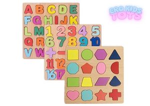 Juguetes Educativos de Madera para Preescolar, Montessori, Alfabeto, Números, Formas, Rompecabezas 3 en 1, Actividad de Estimulación Cerebral - Product Image 5