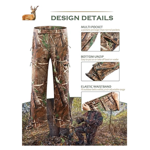 Unisex Premium Winter Hunting Pants Breathable Waterproof 100% Polyester Camouflage Print for Hunting Camping & Hiking - Product Image 4