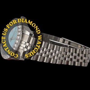 สายนาฬิกาเงินแท้ 925 พรีเมียม พร้อมตัวเรือนทรงกลมแบบมีขอบ หน้าปัดสีฟ้า และคุณสมบัติคลาสสิก กลไกควอตซ์ นาฬิกาข้อมือดีไซน์โดดเด่น - Product Image 2