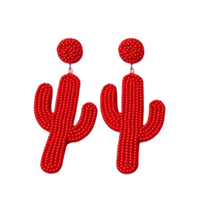 Boucles d'oreilles élégantes faites à la main, brodées de perles, pour soirée, tendance, en perles de rocaille, pour femme, été - Product Image 3