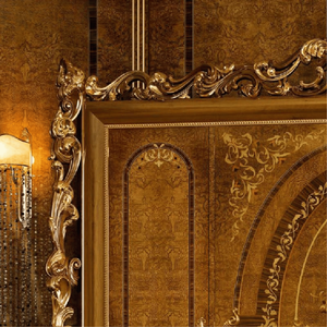 Elegante Armario Europeo de Lujo con Incrustaciones de Marquetería en Madera de Caoba, Tallado en Oro, Diseño Ecológico y Duradero, Acero Inoxidable - Product Image 2