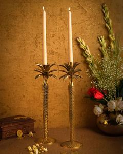 Golden Palm Tree <b>Brass</b> <b>Candlestick</b> Holder Home Decoration 24cm Tall Durable Design Handmade Eco-friendly Valentine's Day - Product Image 4