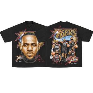 Camiseta de Algodón Grueso Premium para Hombre con Corte Holgado y Hombros Caídos para Marcas de Ropa Urbana Personalizada - Product Image 2