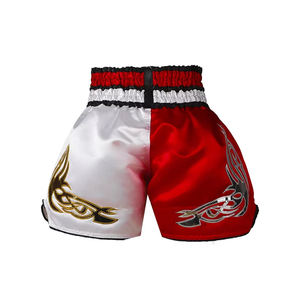 Pantalones Cortos de Muay Thai con Logotipo Frontal Impreso por Transferencia de Calor, Personalizados de Fábrica OEM, Ligeros, de Satén Transpirable, para Kickboxing y Grappling - Product Image 4