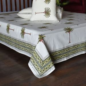 Cubrecama de Algodón con Diseño de Palmeras, Tamaño Queen, Estilo Tradicional, Lavable, del Mejor Fabricante Indio - Product Image 3