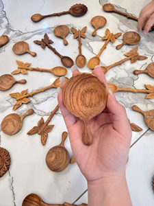 Cuchara de Madera Hecha a Mano en Vietnam, con Forma de Flor, Vajilla Decorativa, Utensilio de Cocina, Venta al Por Mayor, OEM, ODM - Product Image 4