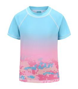 เสื้อยืดคอกลมแขนสั้นผู้ชาย แห้งเร็ว ลายพรางไล่เฉดสี โพลีเอสเตอร์ ทรงสปอร์ต กระชับพอดีตัว พิมพ์ลายแบบซับลิเมชั่น เหมาะสำหรับเล่นน้ำ - Product Image 1