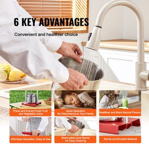 Presse-agrumes manuel 1.6 gallons/6L en acier inoxydable pour la fabrication d'huile d'olive pour la cuisine extérieure à usage domestique - Product Image 5