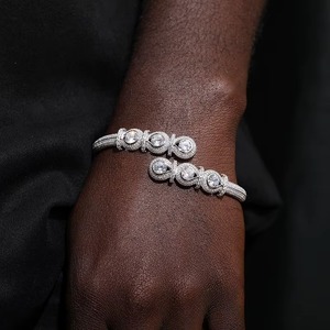Most Selling 925 <b>Silver</b> Rhodium Plated Brilliant Cut Moissanite <b>Charm</b> <b>Bracelets</b> for Women's Wedding Engagement Anniversary Party - Product Image 3