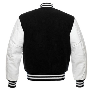 Veste universitaire en molleton de coton personnalisée OEM pour l'hiver, doublure matelassée chaude avec broderie réfléchissante - Product Image 3