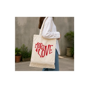 Sac fourre-tout en coton naturel 140 GSM avec logo personnalisé, 38x42 cm, imprimé, réutilisable, pour le shopping ou la plage, avec longues poignées, vente en gros, fournisseur OEM ODM - Product Image 6