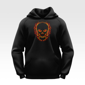 Sudadera con Capucha Negra Unisex, Diseño de Calavera con Pedrería, Estilo Gótico, Corte Holgado, Ropa de Invierno, Bolsillo Delantero, 100% Algodón, Anti-Pilling - Product Image 6
