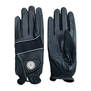 Professional Men's Horse Riding Leather <b>Gloves</b> Hook Loop Closure Stretch Mesh Breathable Durable Design Strong Grip Equestrian - Product Image 2